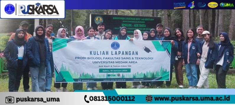 Kuliah Lapangan Mahasiswa Biologi UMA ke Taman Eden 100 dan Balai Kehutanan Aek Nauli Parapat